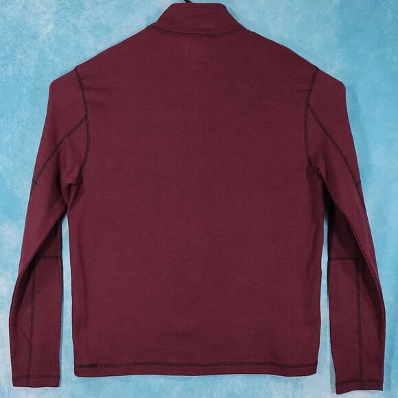 NWT Vintage 1946 (VTG 1946) Men's 1/4 Zip Mock Neck Sweater, Maroon, Size XL - Picture 2 of 3
